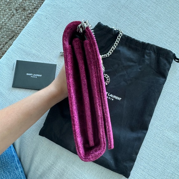 YSL purple velvet crossbody/clutch - Picture 3 of 5